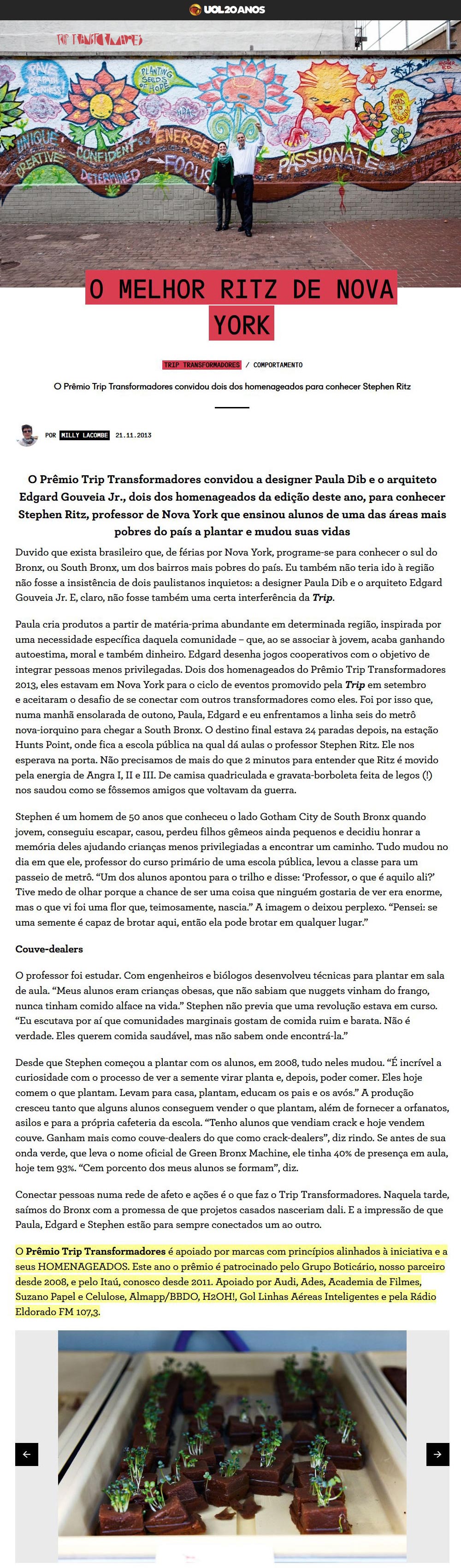 Trip Magazine - O melhor ritz de Nova York