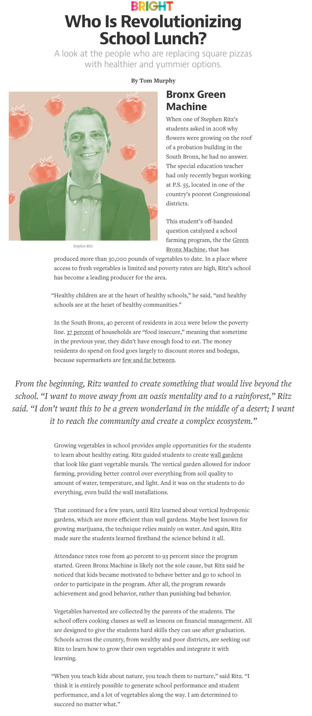 Medium - Bright - Who Is Revolutionizing School Lunch?