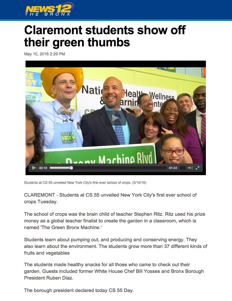News 12 - Claremont students show off their green thumbs