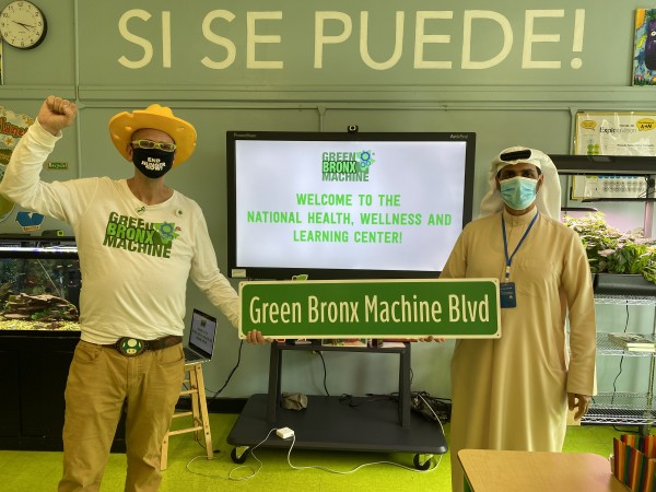 UAE’s “Green Sheikh” Visits Green Bronx Machine, Gotham Greens and CS55